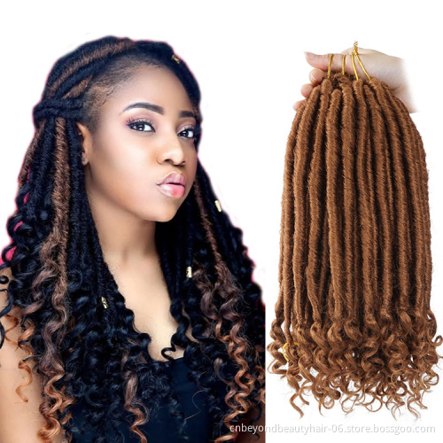 Goddess Locs Crochet Hair Straight Faux Locs With Curly Ends Soft Dreadlocks Crochet Hair Crochet Braid Hair